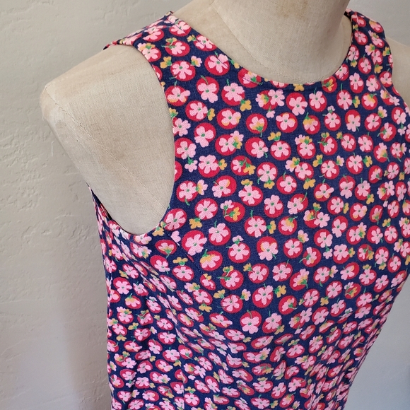 Vintage 70s Midi mod flower dress - Picture 9 of 11